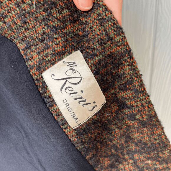 VTG 60s Abe Reinis Tweed Coat L ACWA Union Made USA Textured Short Jacket - Picture 7 of 12